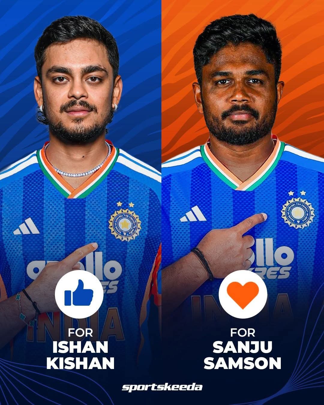 Poll image for Ishan Kishan vs Sanju Samson 🇮🇳Who should open with Abhishek Sharma in the T20I series against New Zealand? ✅#Cricket #Ishan #Sanju