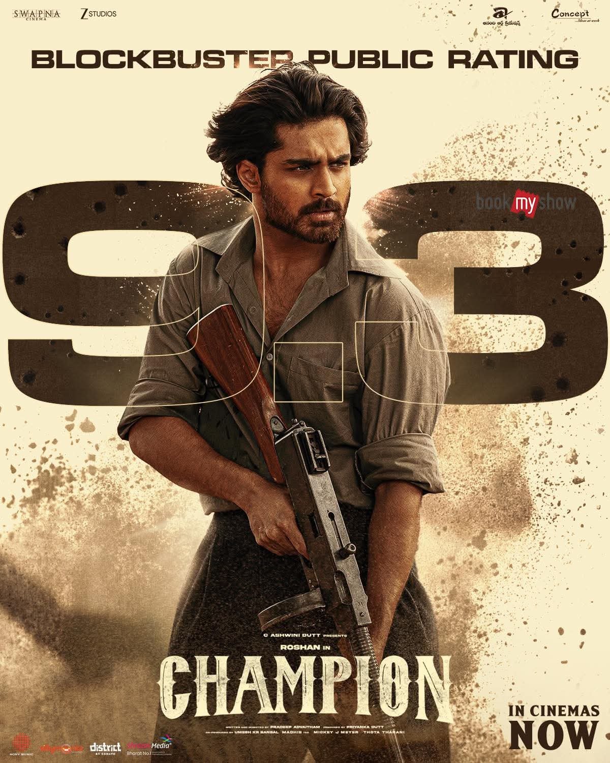 Poll image for A winning strike by #CHAMPION 💥Audience showers UNANIMOUS LOVE with a 9.3⭐ public rating